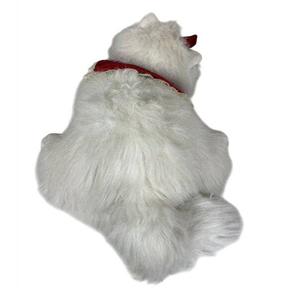 Vintage 1989 Commonwealth Persian White Fluffy Kitty Cat Plush Blue Eyes 18in - Picture 4 of 8